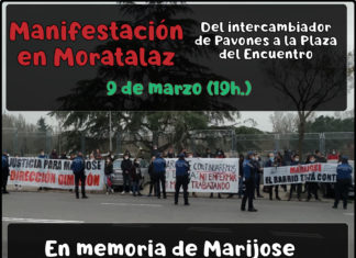 Manifestación 9 de Marzo (19h.): Justicia para Marijose