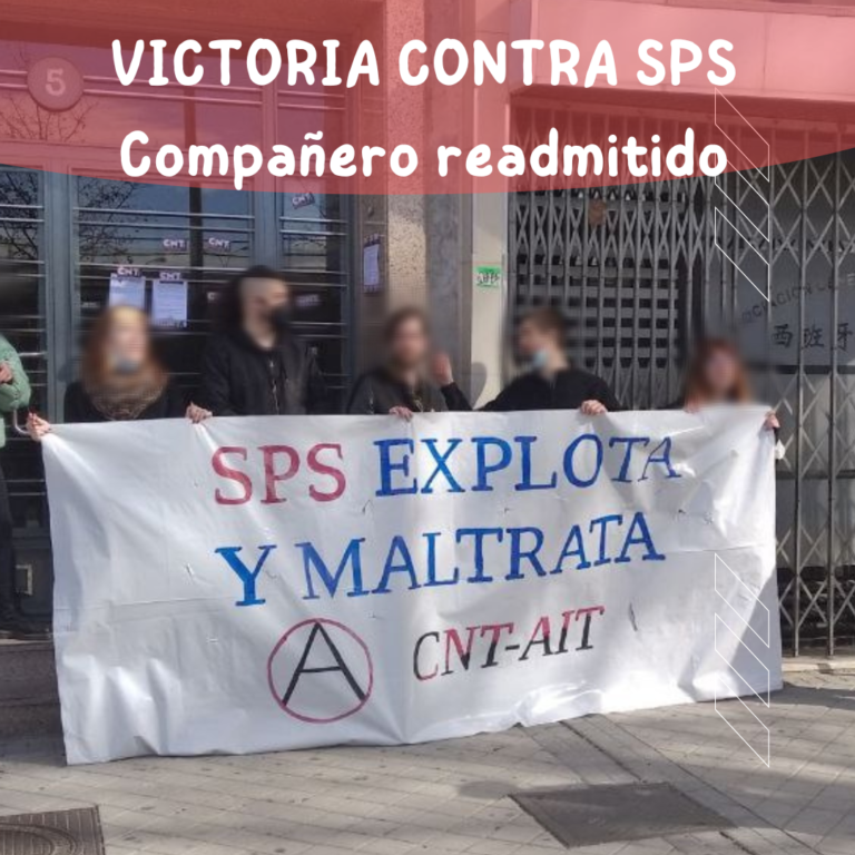 Victoria contra SPS. Readmisión del compañero.