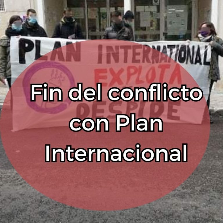 Fin del conflicto con la Fundación Plan International España